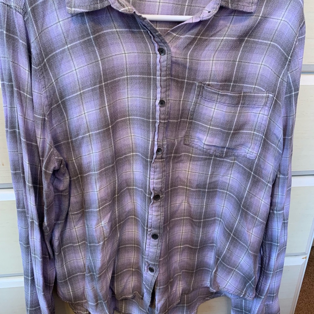 Aeropostale XL Lavender Plaid Shirt!